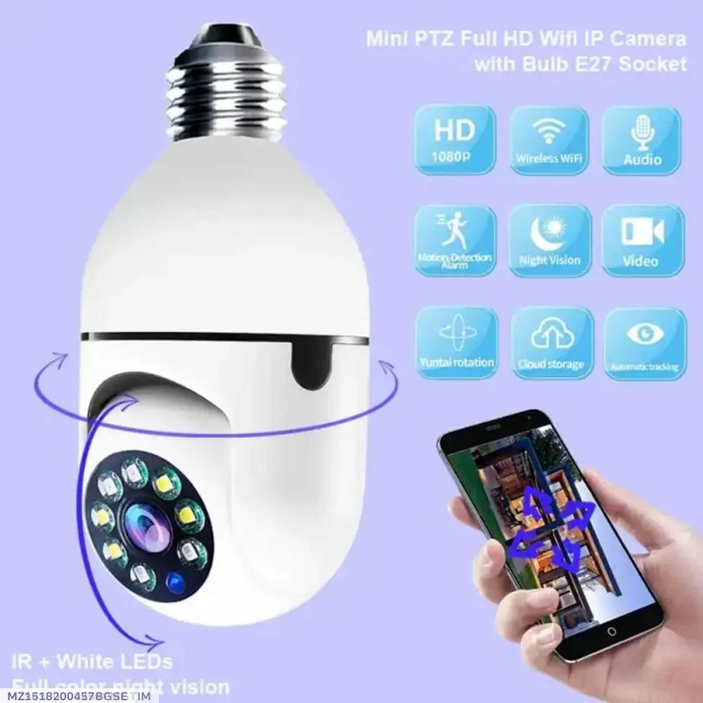 360 View Security Camera with E27 Bulb & Fast Charging