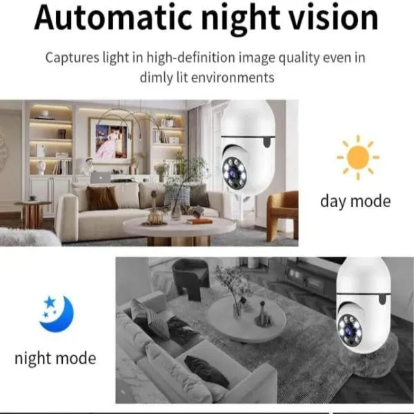360° Pan Camera with IR Night Vision White ABS