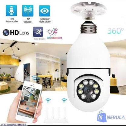 360 View Security Camera White ABS Plastic