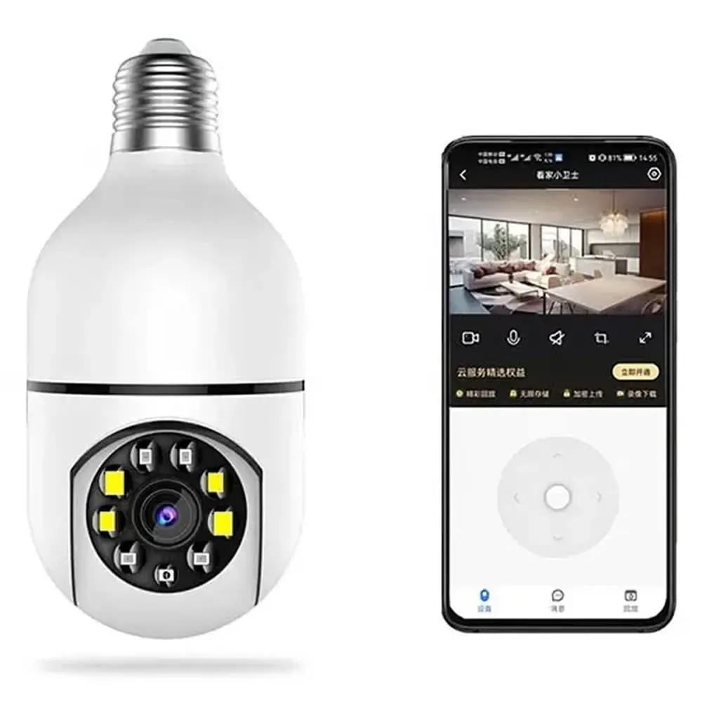 360 View Security Camera with E27 Bulb & Fast Charging