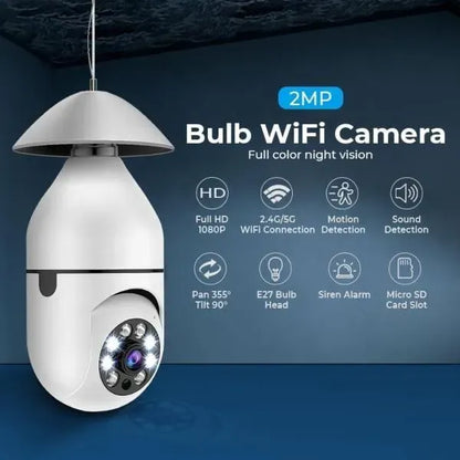 360° Pan Camera with IR Night Vision White ABS