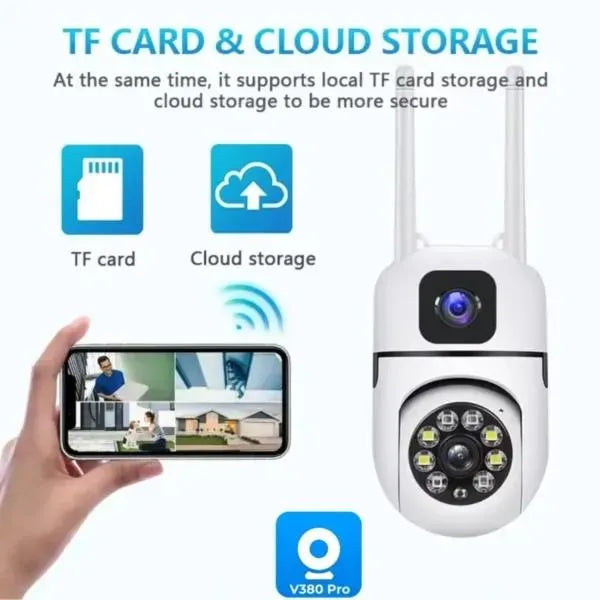 2NLF Outdoor Wi-Fi Camera 360° Panorama Night Vision